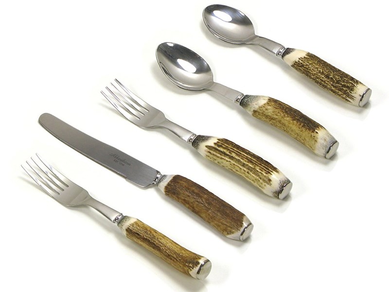 abbeyhorn Dinner Set - Stag Antler - 5 Piece