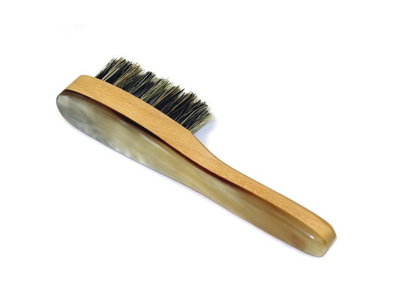abbeyhorn Horn Beard Brush With Handle
