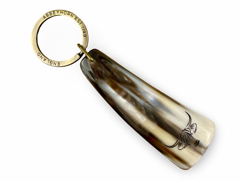 abbeyhorn Keyring - Oxhorn - Highland Cow Head