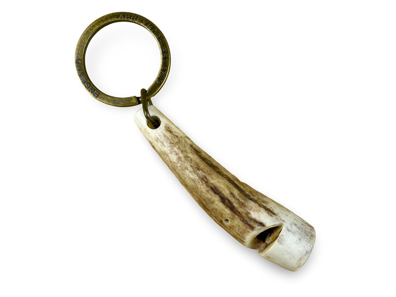 abbeyhorn Keyring - Stag Antler - Two Tone Whistle