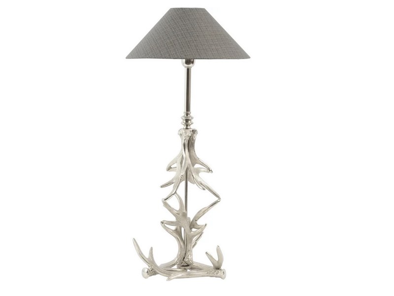 abbeyhorn Nickel Antler Table Lamp