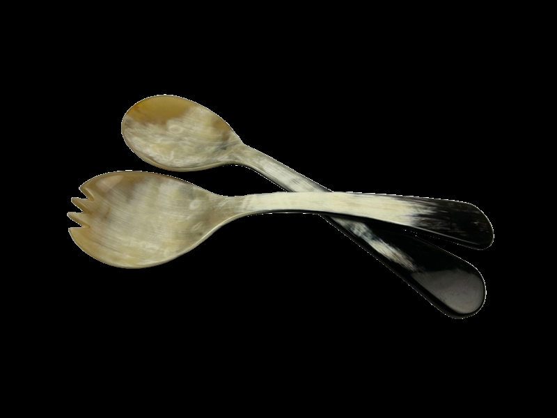 abbeyhorn Ox Horn Salad Servers - 235mm