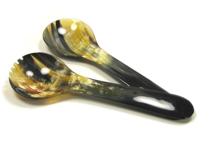 abbeyhorn Ox Horn Salad Servers - 295mm