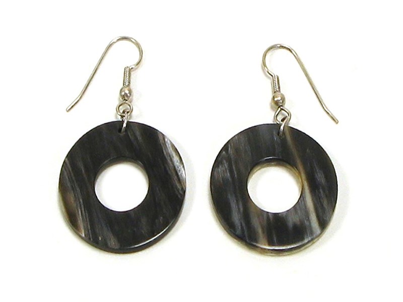abbeyhorn Round Horn Earrings