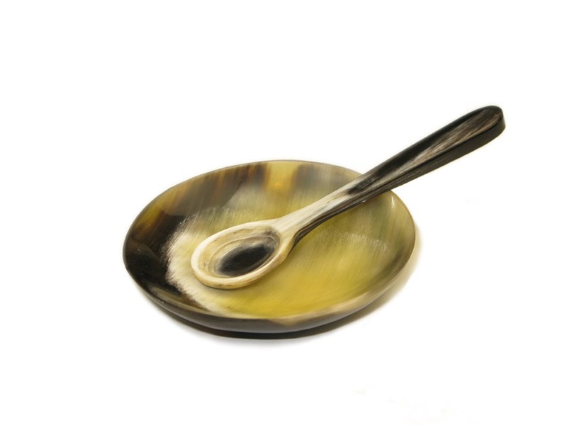 abbeyhorn Salt Spoon & Dish Set