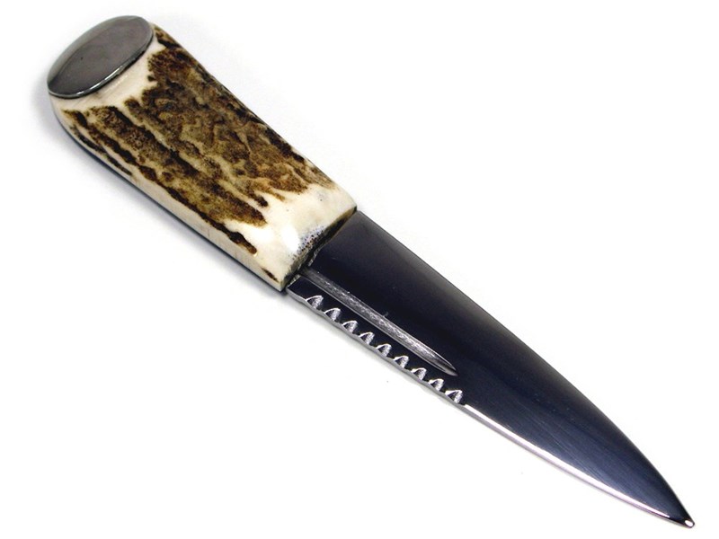abbeyhorn Sgian Dubh - Stag Antler Handle - Steel Cap
