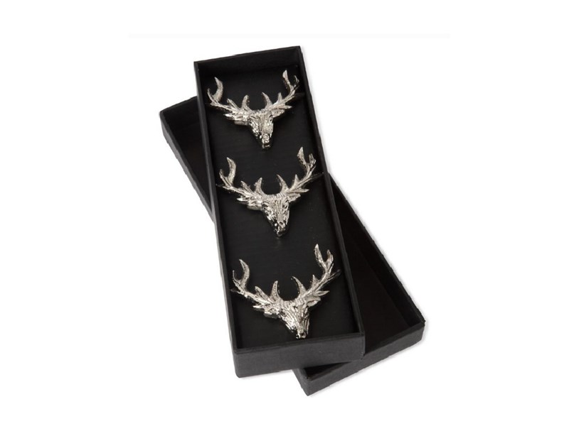 abbeyhorn Stag Head Candle Pins - Set of 3