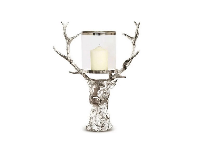 abbeyhorn Stag Head Hurricane Lantern