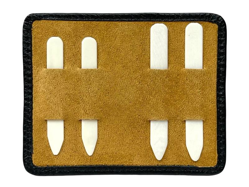 abbeyhorn Bone Collar Stiffeners with Black Leather Pouch