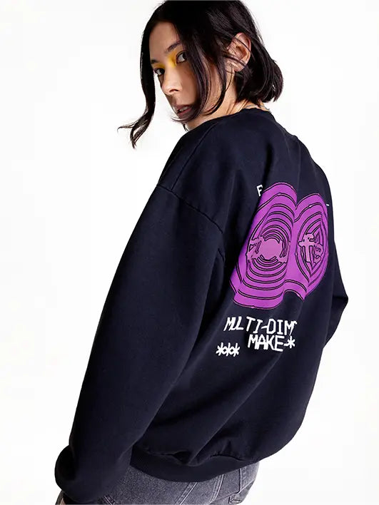 About Face BLACK CREWNECK Medium