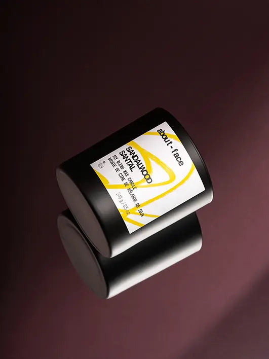 About Face Let It Burn Candle SANDALWOOD