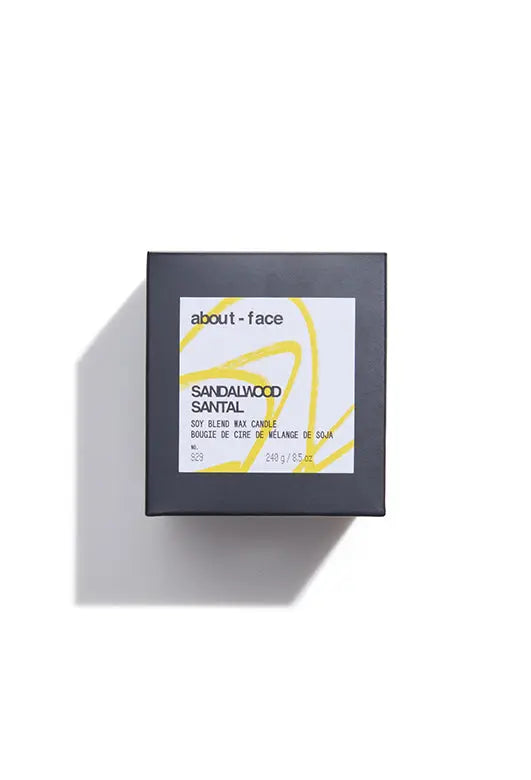 About Face Let It Burn Candle SANDALWOOD