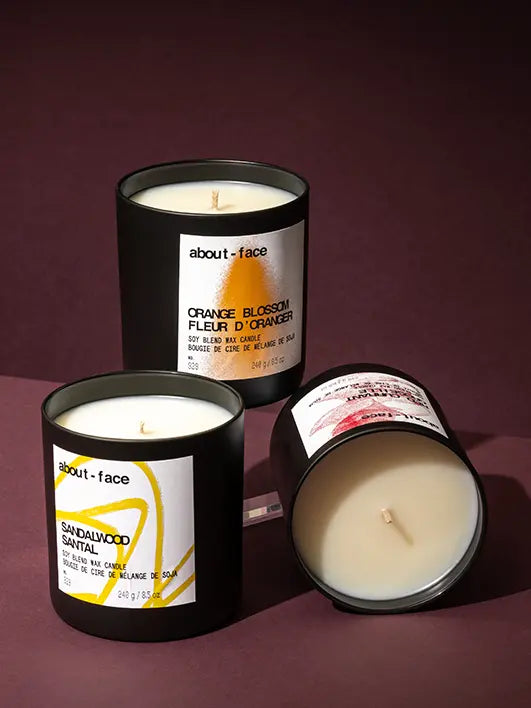 About Face Let It Burn Candle SANDALWOOD