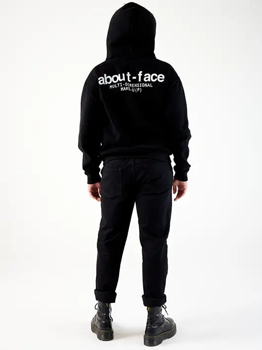 About Face LIMITED EDITION AF BLACK HOODIE Small