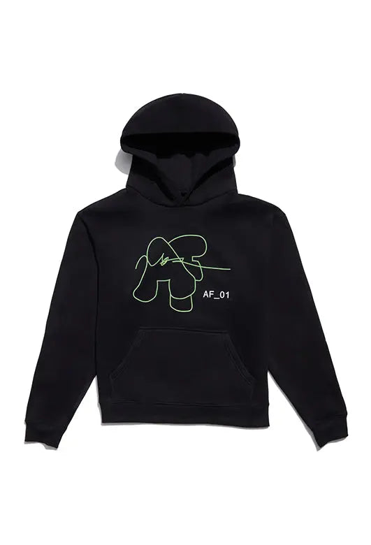 about face LIMITED EDITION AF BLACK HOODIE Small