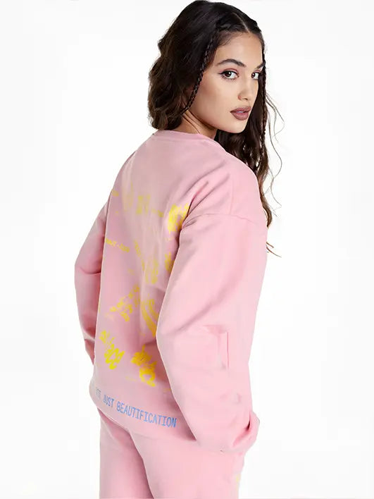 About Face MOODY MAUVE CREWNECK Large