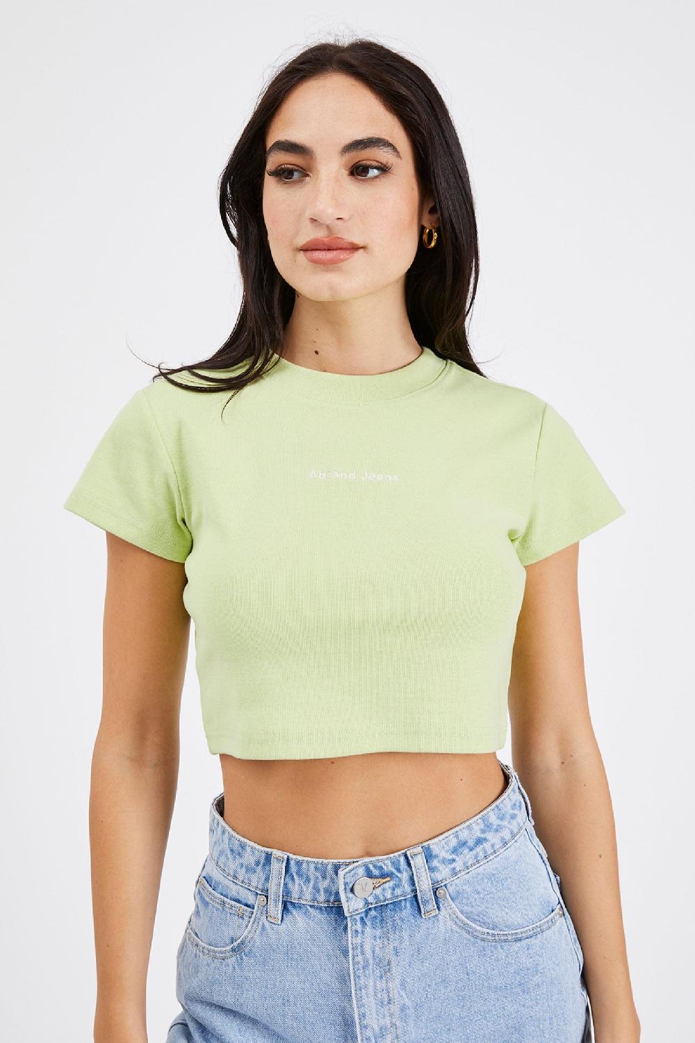 Abrand 90s Crop Tee Faded Fluro