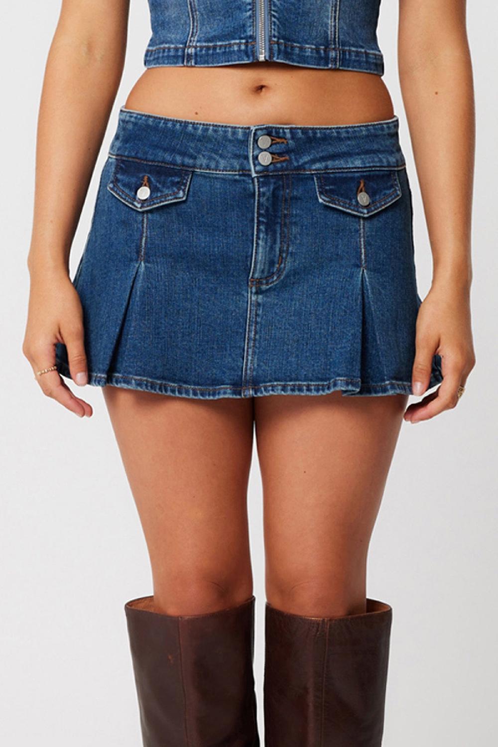 Abrand 95 Mid Pleated Mini Skirt Petra