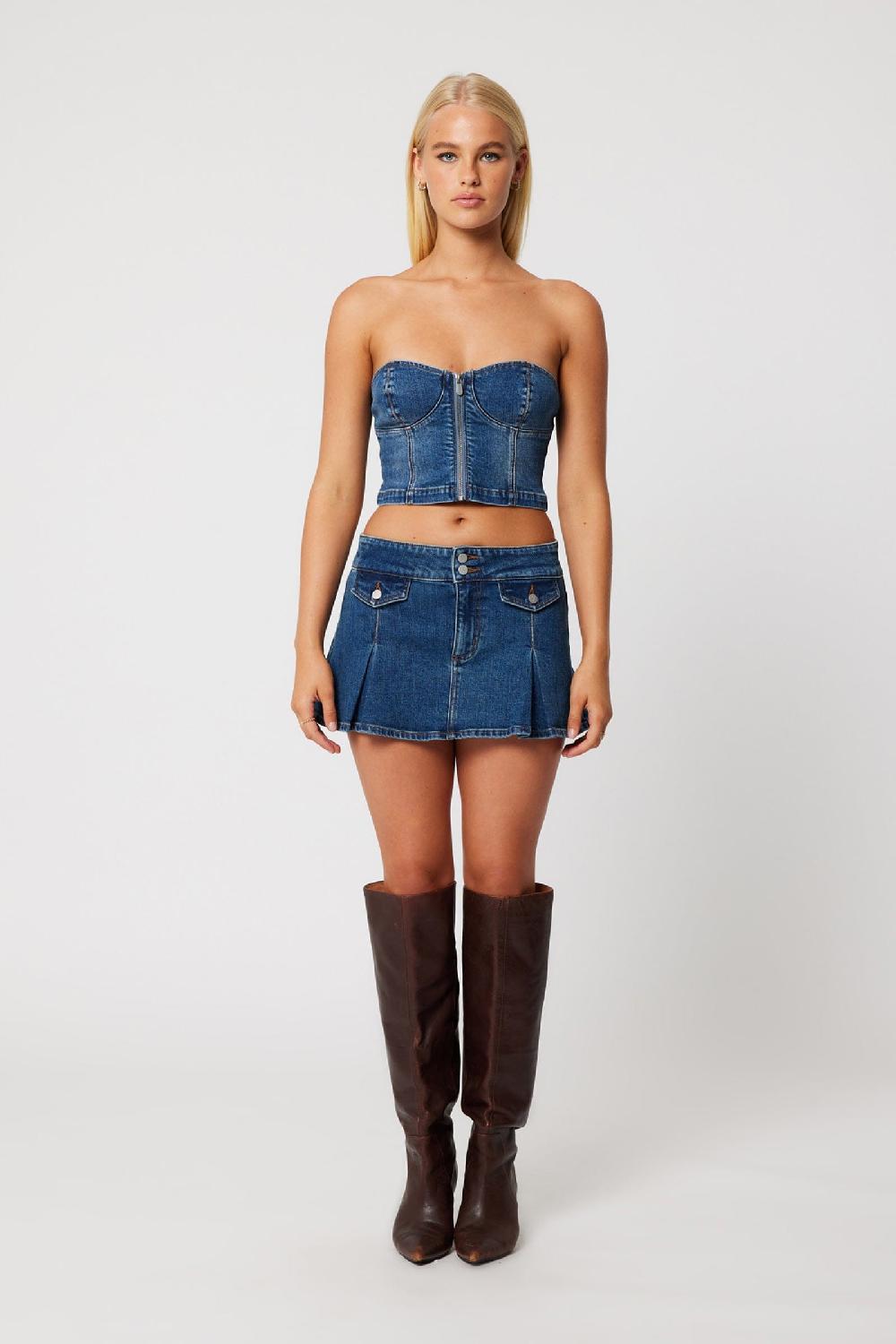 Abrand 95 Mid Pleated Mini Skirt Petra