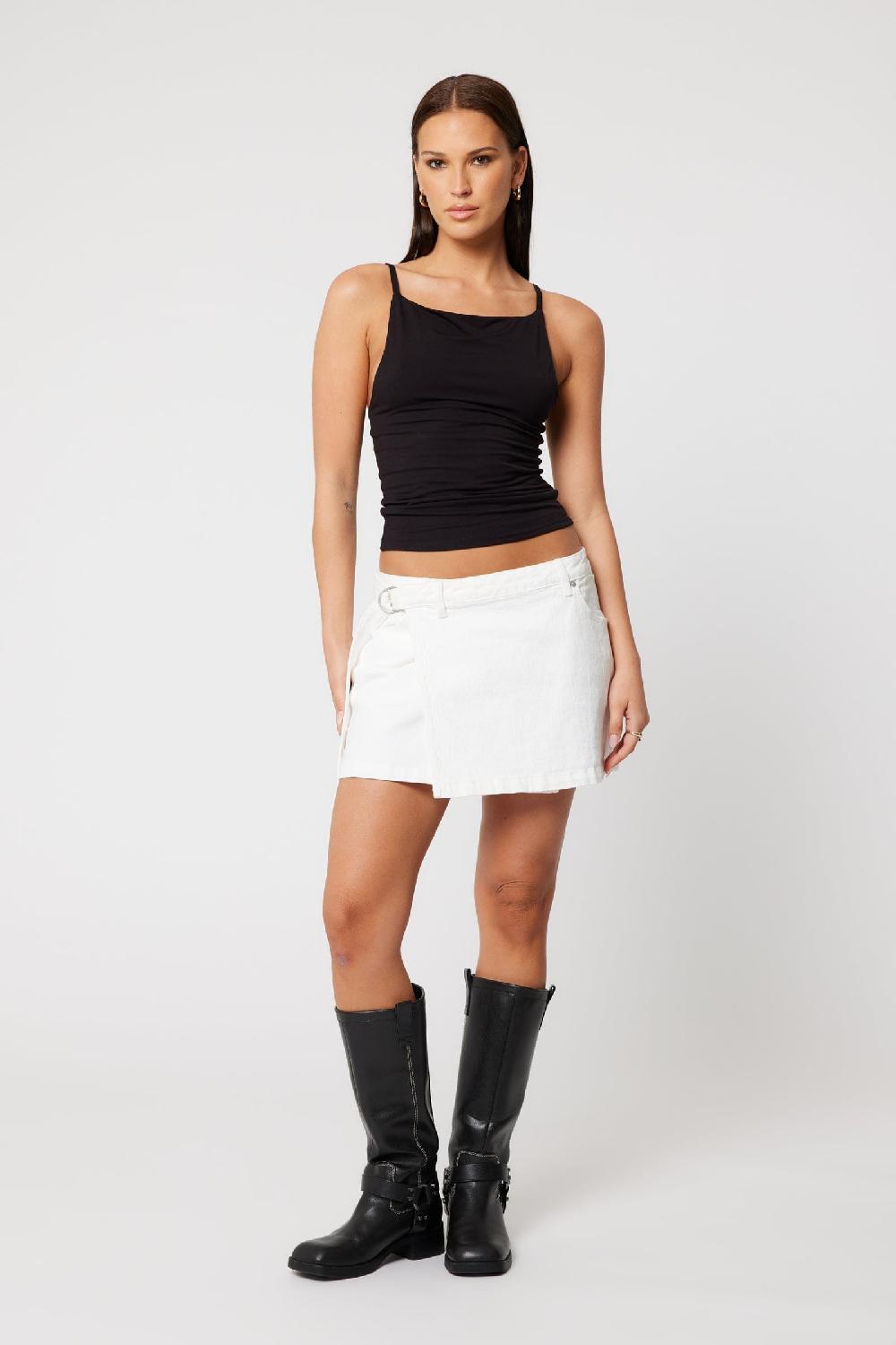 Abrand 95 Mid Wrap Skirt - Pearl