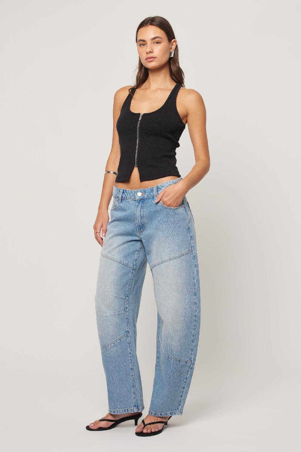 Abrand 99 Low Barrel Jean Gigi Worn