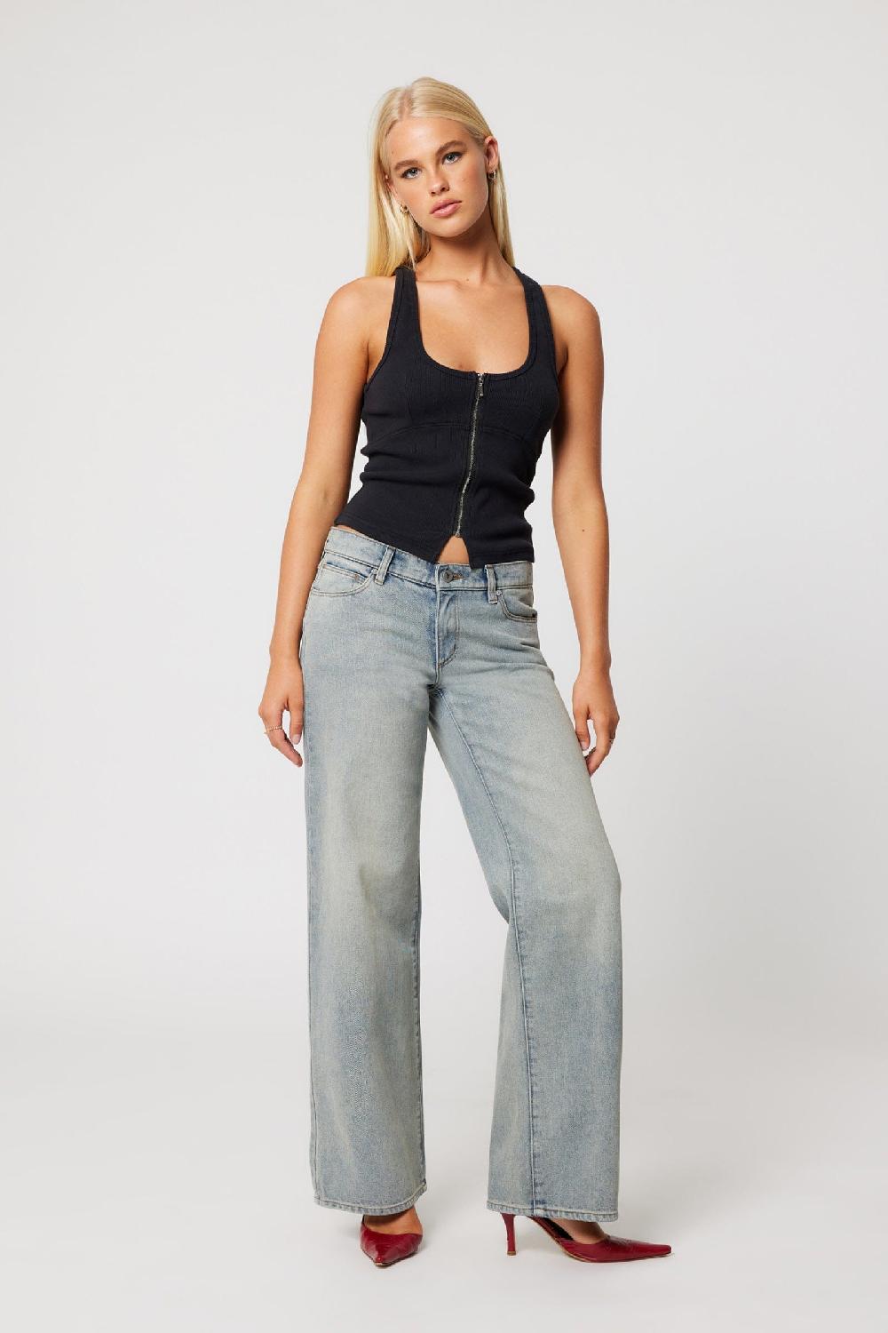 Abrand Addison Racer Top Black