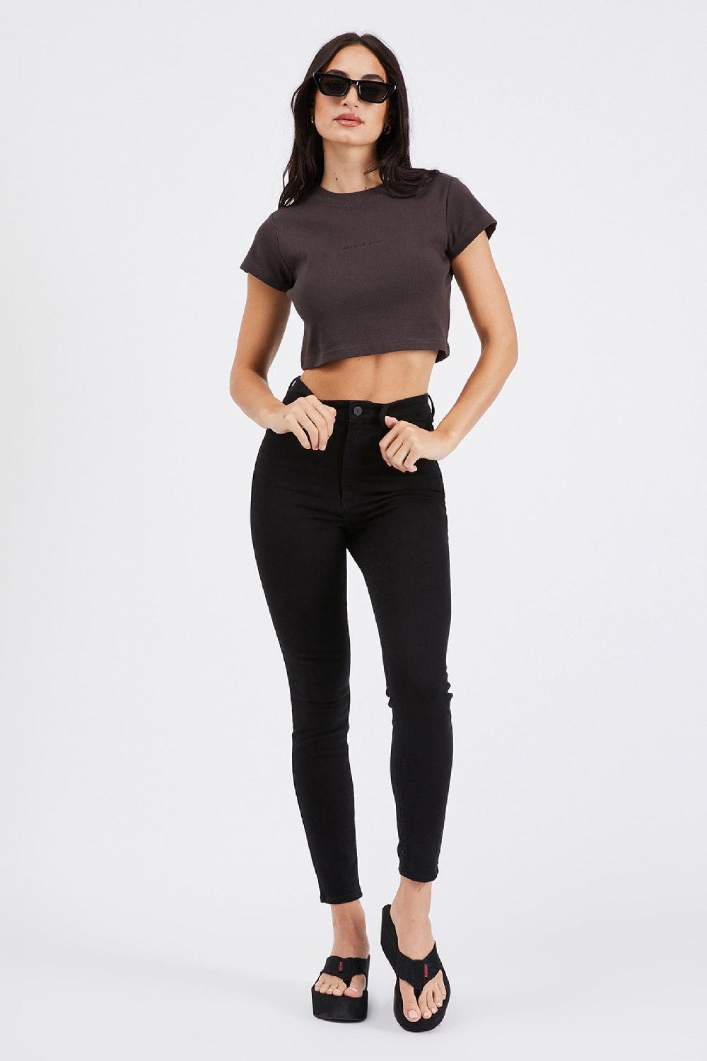 abrand High Skinny Ankle Basher Black Magic