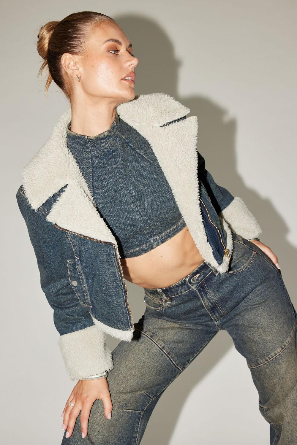 Abrand Nightlife Denim Sherpa - Quinn