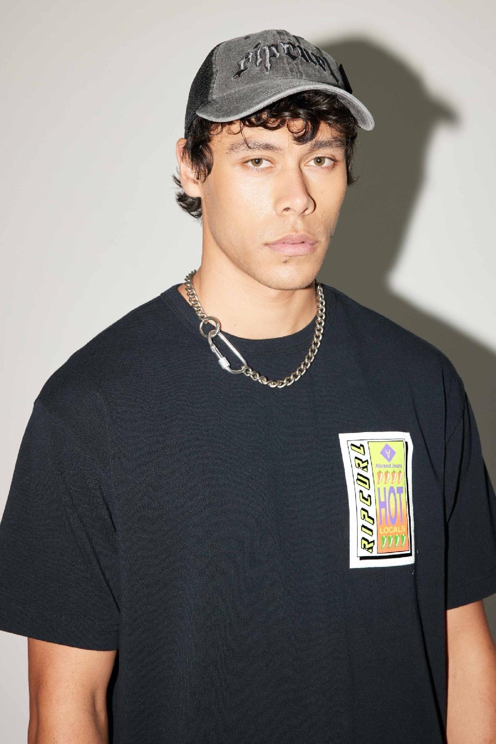 abrand Rip Curl Hot Locals Tee Black