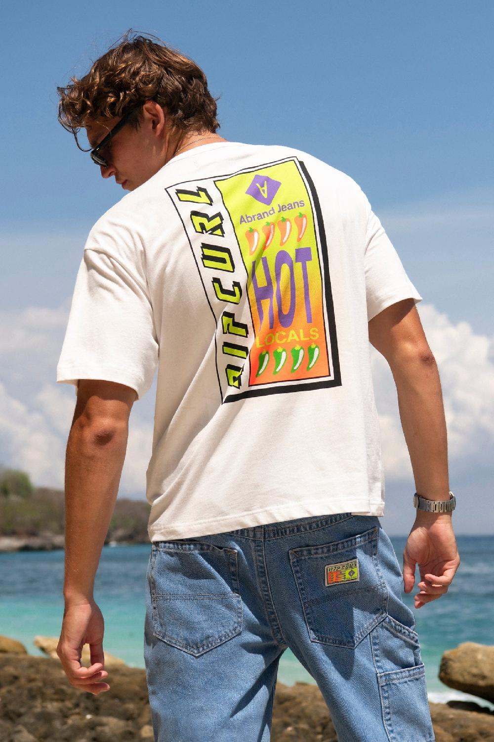Abrand Rip Curl Hot Locals Tee White