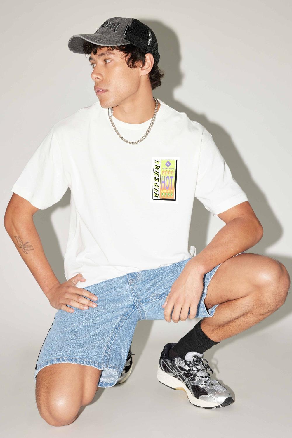 Abrand Rip Curl Hot Locals Tee White