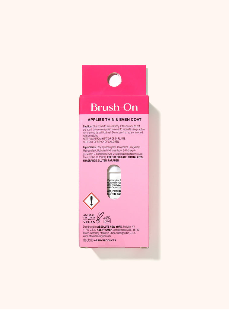 Absolute New York Brush-On Pink Nail Glue