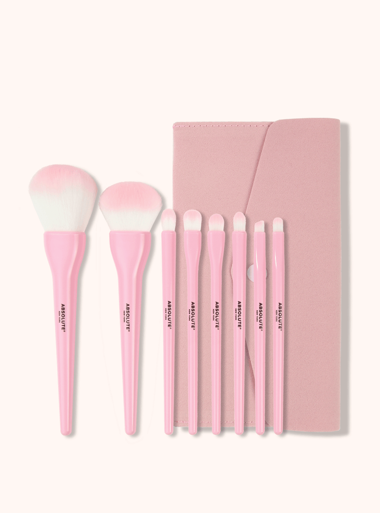 Absolute New York Pink Essentials Makeup Brush Set