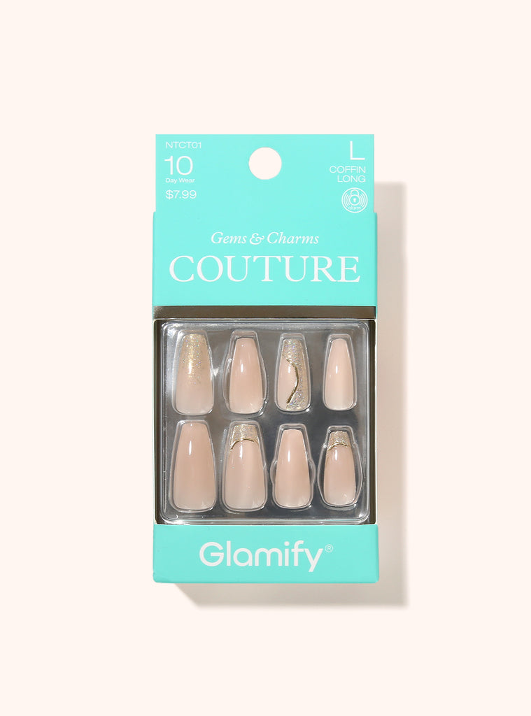 absolute new york NTCT01 Couture Press On Nails - Coffin Long