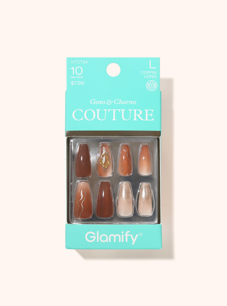 absolute new york NTCT04 Couture Press On Nails - Coffin Long