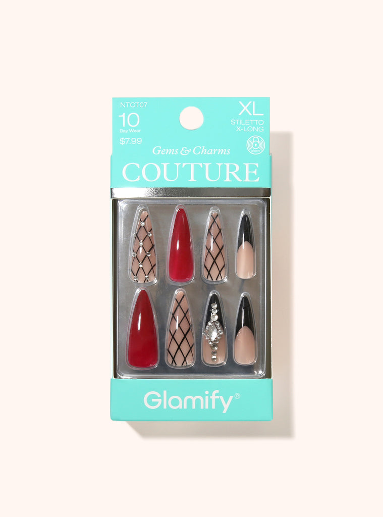 absolute new york NTCT07 Couture Press On Nails - Stiletto X-Long