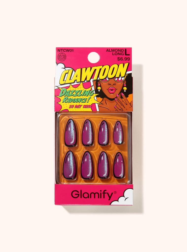 absolute new york NTCW01 Clawtoon Press On Nails - Almond Long