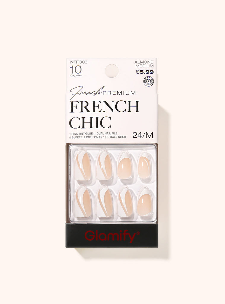 absolute new york NTFC03 French Chic Press On Nails - Almond Medium