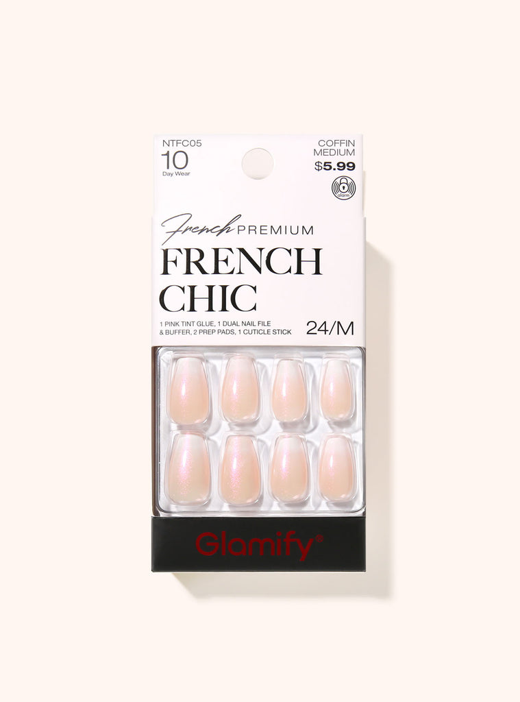 absolute new york NTFC05 French Chic Press On Nails - Coffin Medium