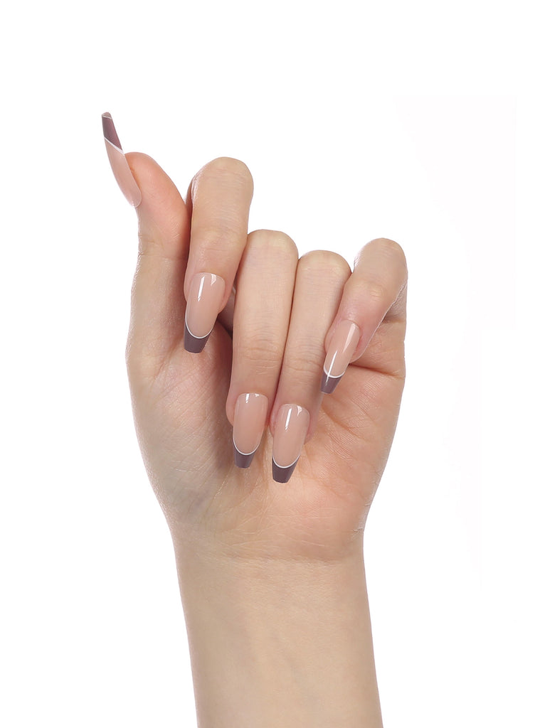 Absolute New York NTFC07 French Chic Press On Nails - Coffin Long