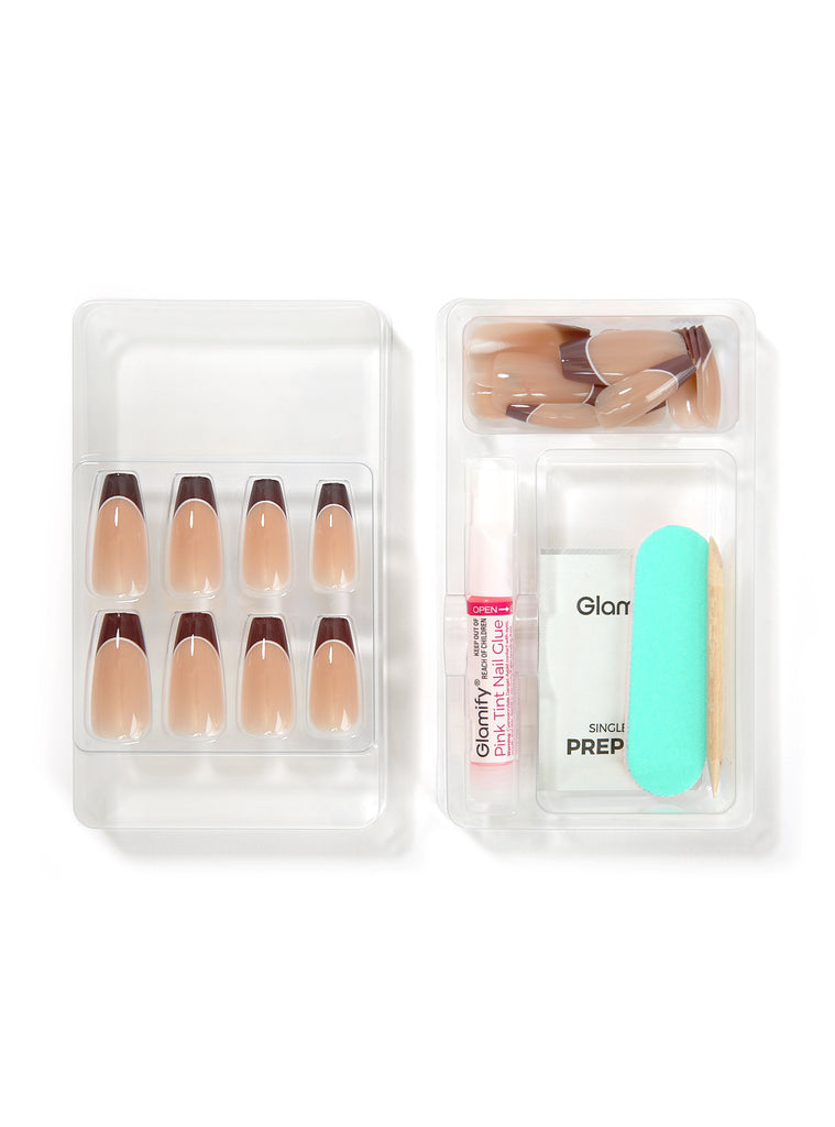 Absolute New York NTFC07 French Chic Press On Nails - Coffin Long