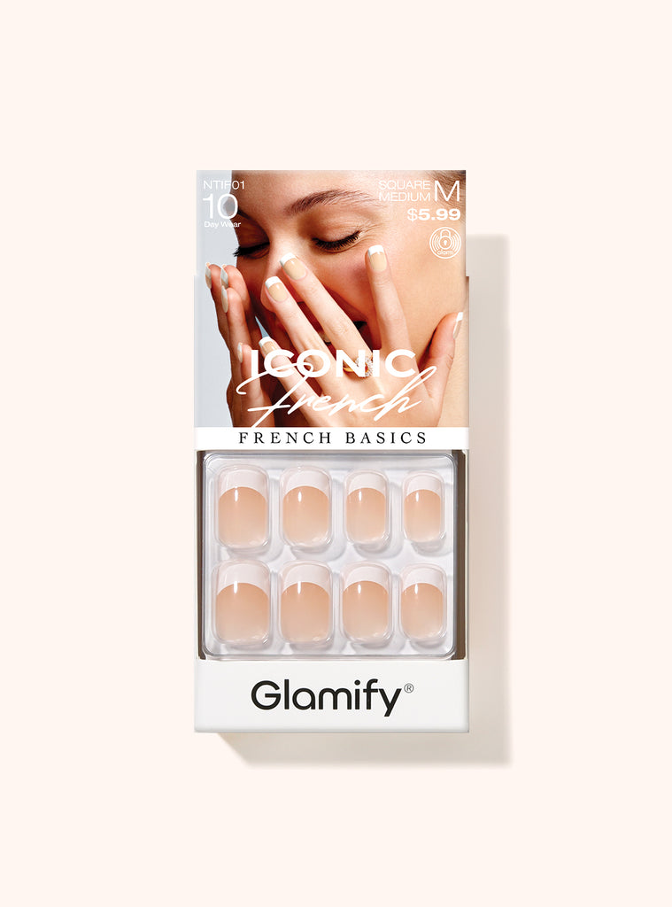 absolute new york NTIF01 Iconic French Press On Nails - Square Medium