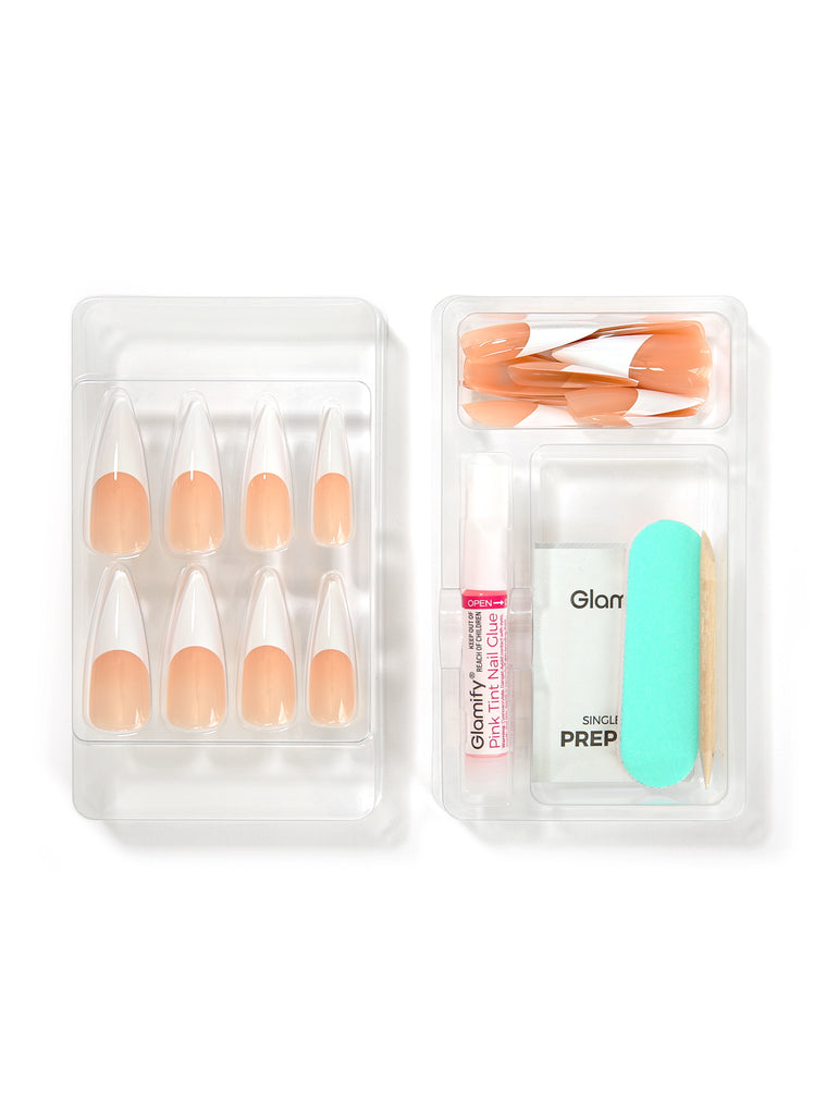 Absolute New York NTIF04 Iconic French Press On Nails - Stiletto X-Long