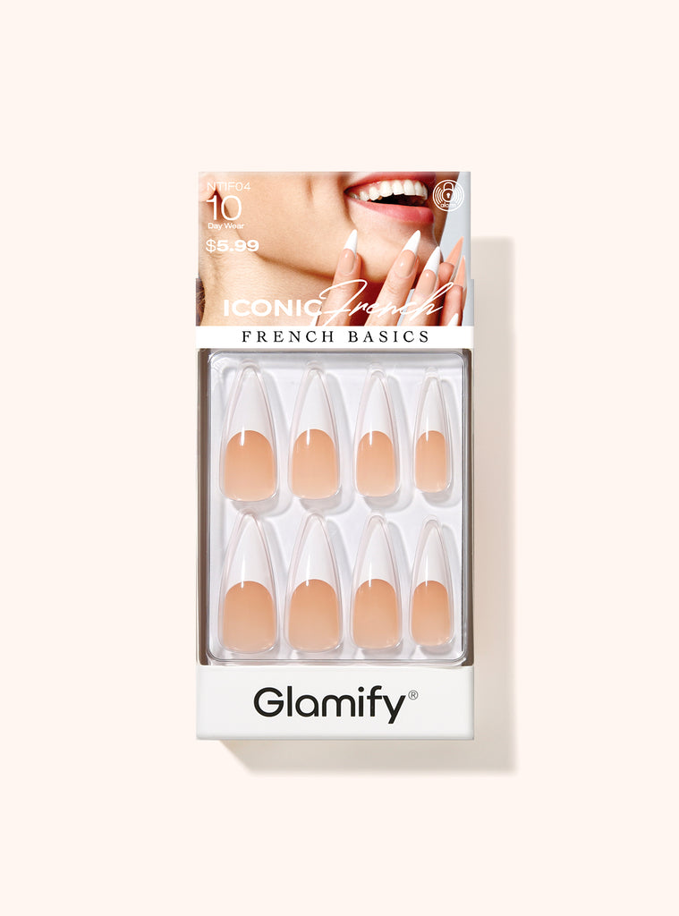 absolute new york NTIF04 Iconic French Press On Nails - Stiletto X-Long