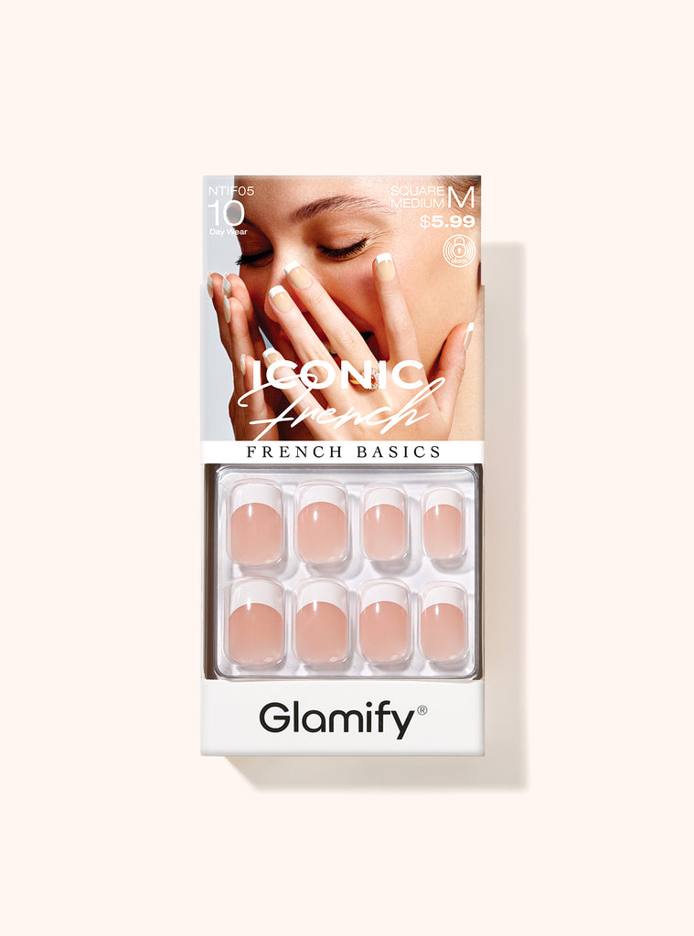 absolute new york NTIF05 Iconic French Press On Nails - Square Medium