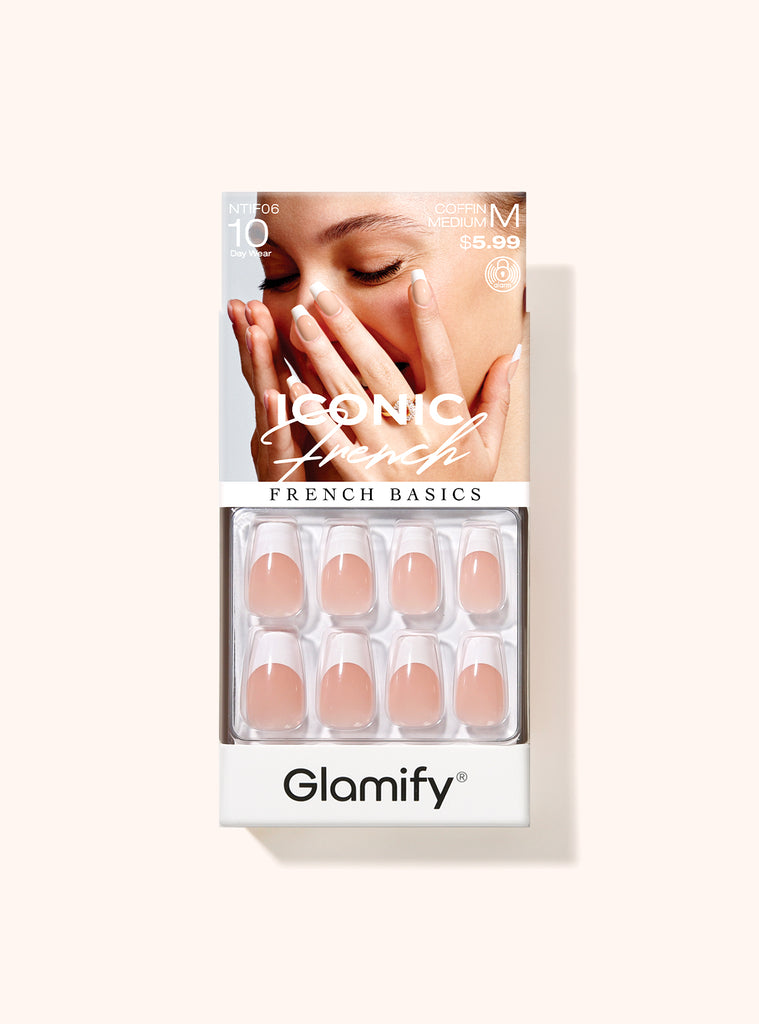 absolute new york NTIF06 Iconic French Press On Nails - Coffin Medium