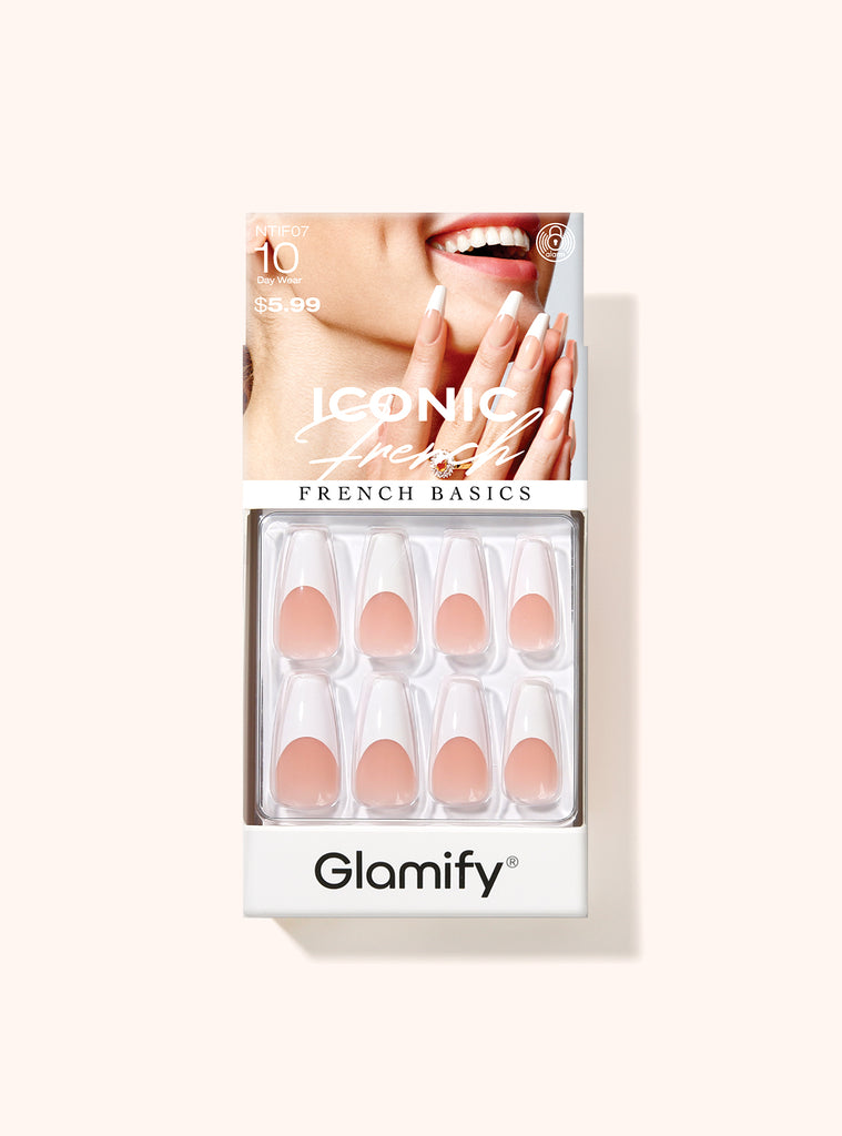 absolute new york NTIF07 Iconic French Press On Nails - Coffin Long
