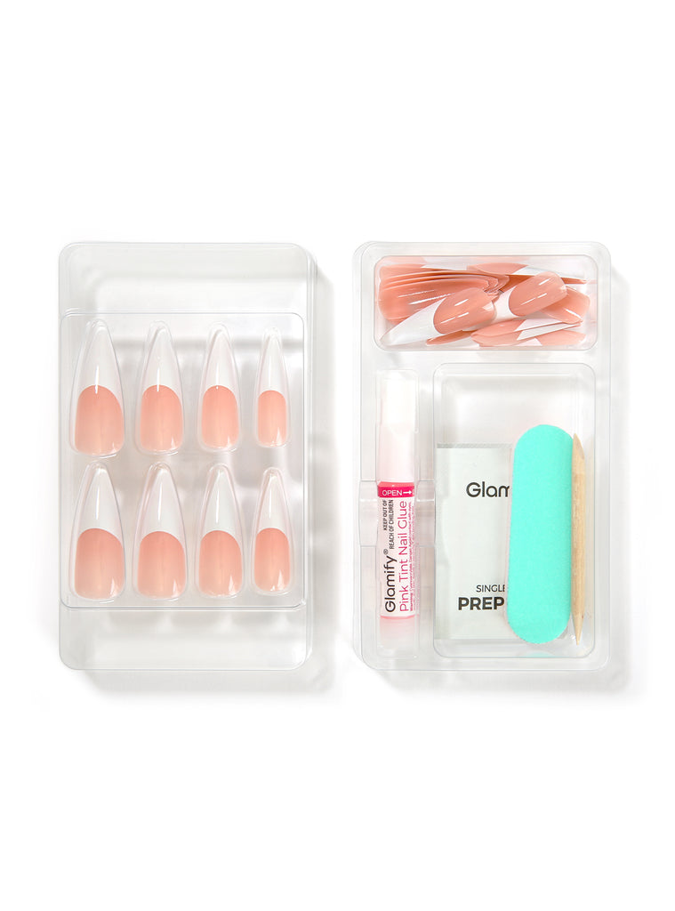 Absolute New York NTIF08 Iconic French Press On Nails - Stiletto X-Long