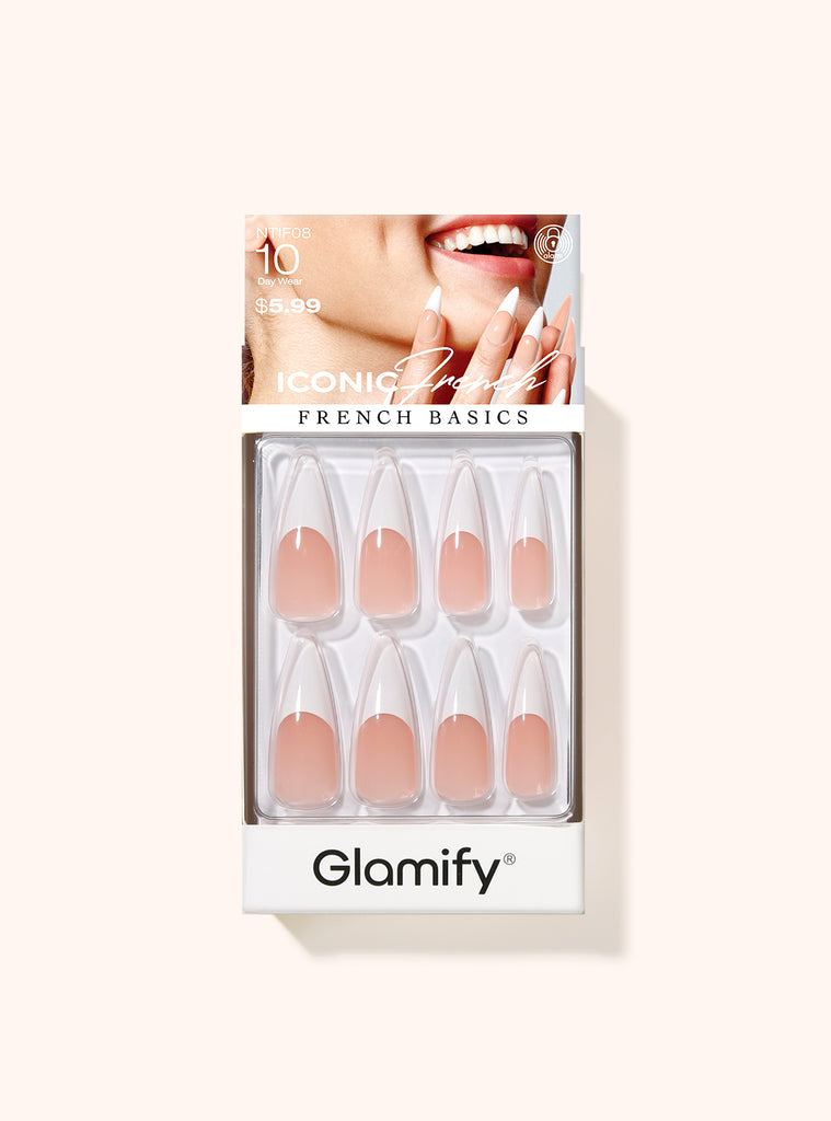 absolute new york NTIF08 Iconic French Press On Nails - Stiletto X-Long