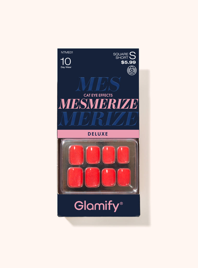 absolute new york NTME01 Mesmerize Deluxe Press On Nails - Square Short